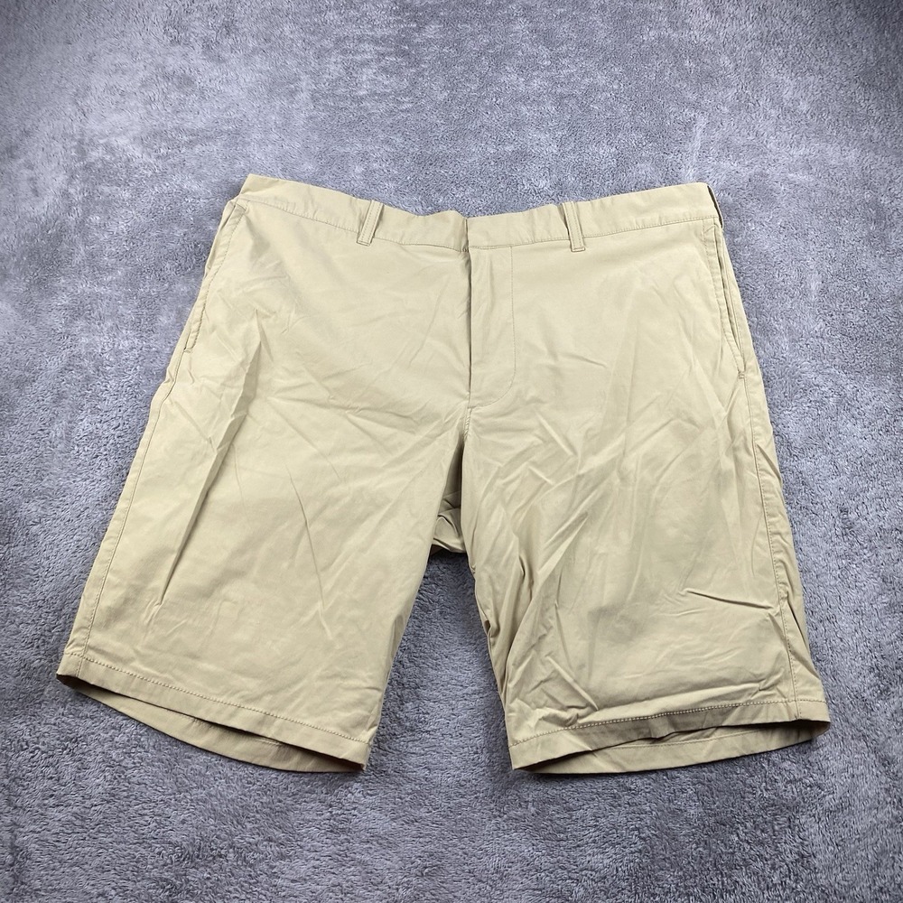 J Crew Flex Rivington‎ Slash Pockets Flat Front Chino Shorts Mens Size 40 Beige